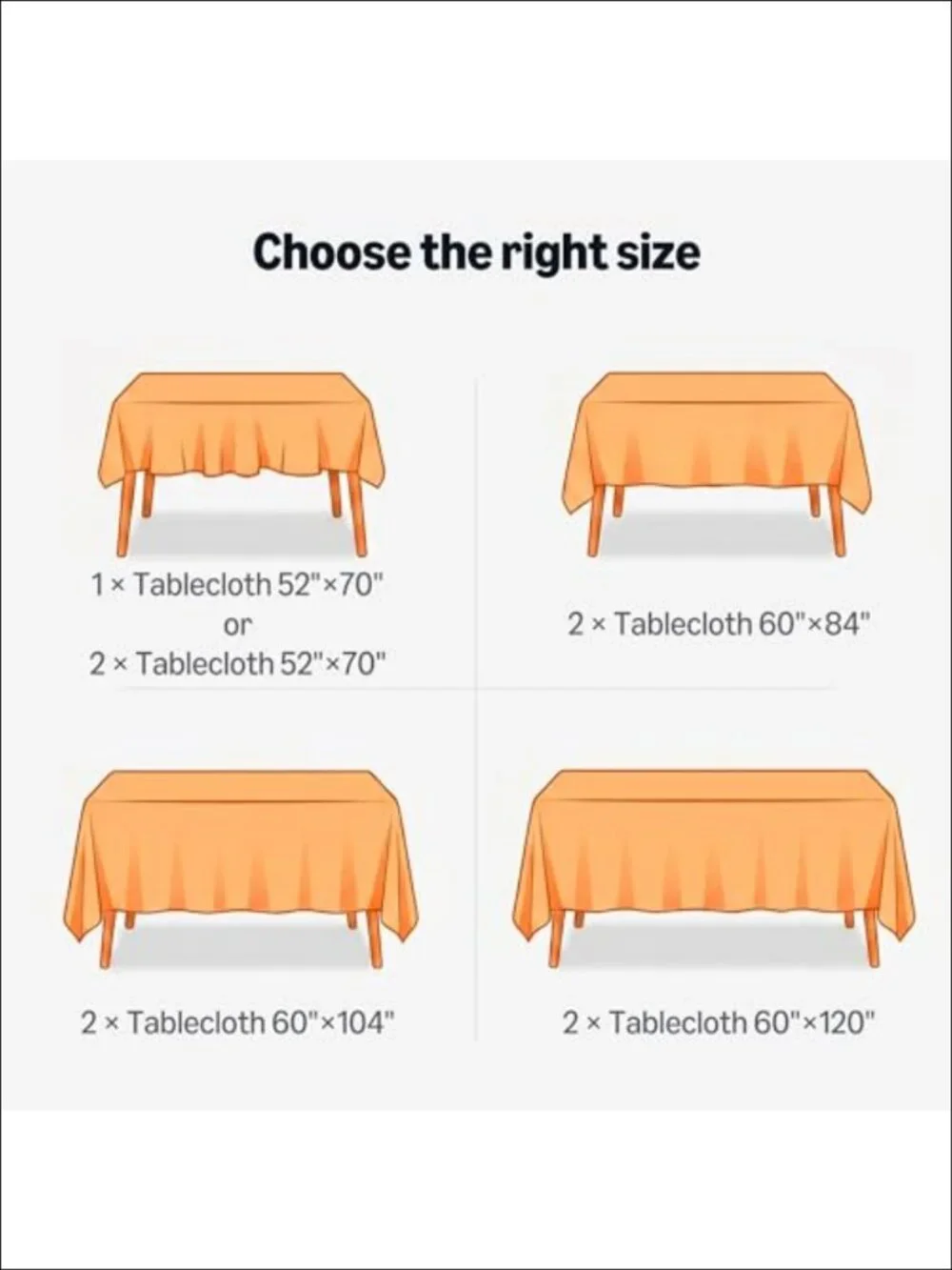 Faux Linen Tablecloths Water-Repellent Wrinkle Resistant Washable 60x120 Pack